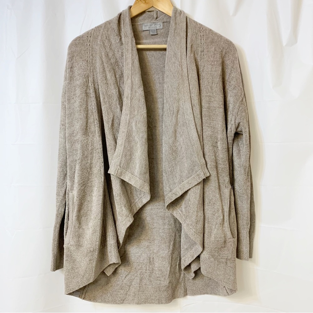 Barefoot Dreams Cozychic Ultra Lite Light Brown Cardigan XXS/XS Oversized